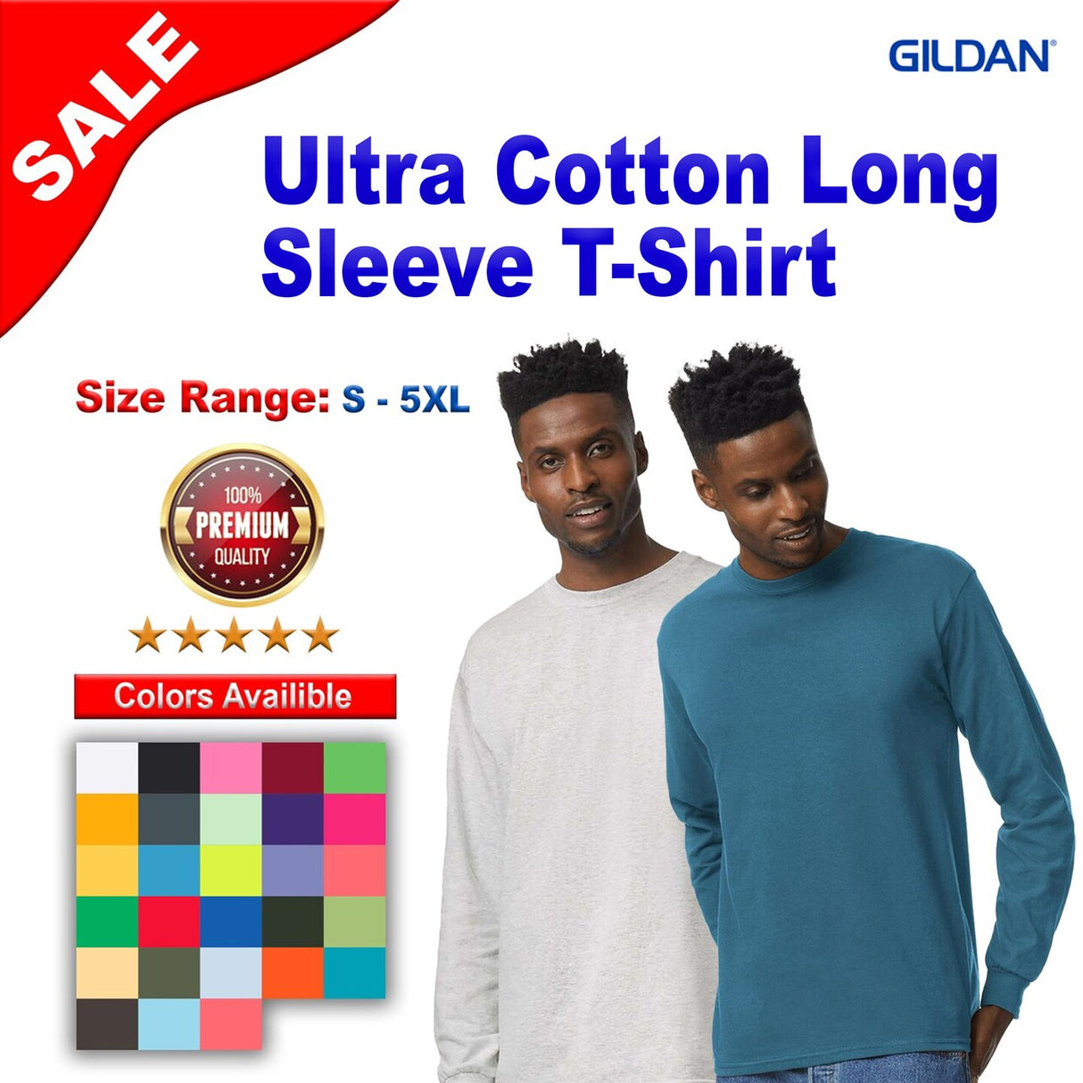 Gildan® Ultra Cotton Long Sleeve Crewneck T-Shirt