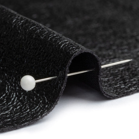 Textured Faux Leather - Metallic Black - Ileana Collection