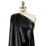 Textured Faux Leather - Metallic Black - Ileana Collection
