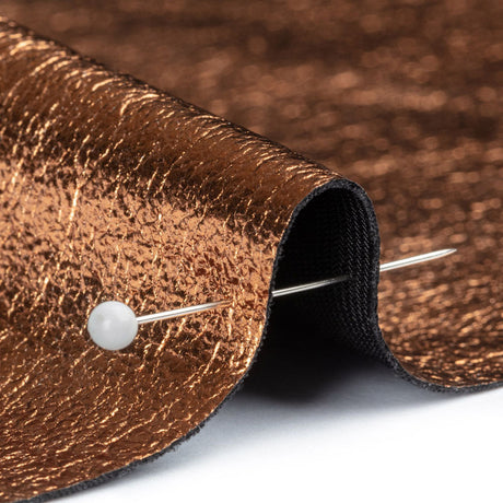 Textured Faux Leather - Metallic Copper - Ileana Collection