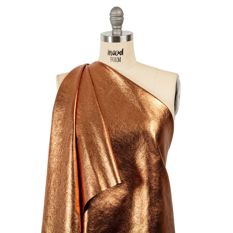 Textured Faux Leather - Metallic Copper - Ileana Collection
