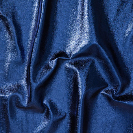 Textured Faux Leather - Metallic Navy - Ileana Collection
