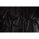 Stretch Polyester Velour with Crystal Foiled Polka Dots - Black
