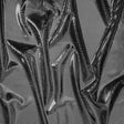 Stretch Polyester Velour with Crystal Foiled Polka Dots - Black and Silver