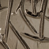 Stretch Polyester Velour with Crystal Foiled Polka Dots - Black and Gold