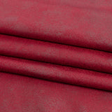 Faux Leather Foil Stretch Polyester Knit - Red Cloud Textured - Vanessa Collection