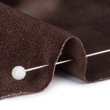Faux Leather Foil Stretch Polyester Knit - Dark Brown Cloud Textured - Vanessa Collection