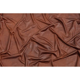 Faux Leather Foil Stretch Polyester Knit - Warm Brown Cloud Textured - Vanessa Collection