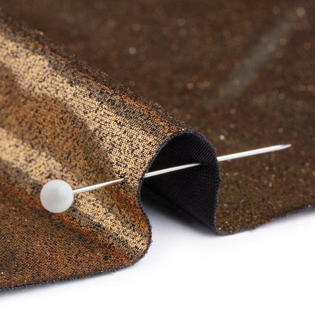 Gold Holographic Foiled Stretch Polyester Jersey