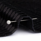 Black and Black Hexagons Foiled Stretch Nylon Knit
