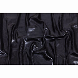Squares Foiled Stretch Polyester Knit - Charcoal and Metallic Black - Heidi Collection