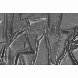 Squares Foiled Stretch Polyester Knit - Silver and Metallic Black - Heidi Collection