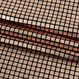 Squares Foiled Stretch Polyester Knit - Gold and Metallic Black - Heidi Collection