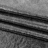 Silver Tiny Dots Foiled Stretch Polyester Jersey