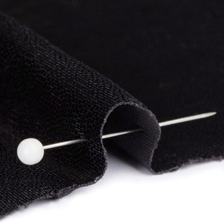 Black Tiny Dots Foiled Stretch Polyester Jersey