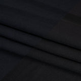 Stretch Cotton and Nylon Twill French Terry Knit - Black and Midnight