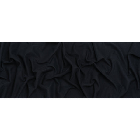 Stretch Cotton and Nylon Twill French Terry Knit - Black and Midnight