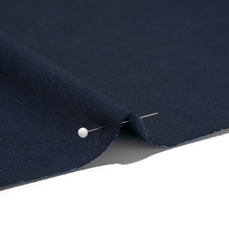 Carbon Brushed Stretch Khaki Twill - Navy - Averill Collection