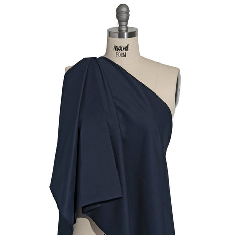 Carbon Brushed Stretch Khaki Twill - Navy - Averill Collection