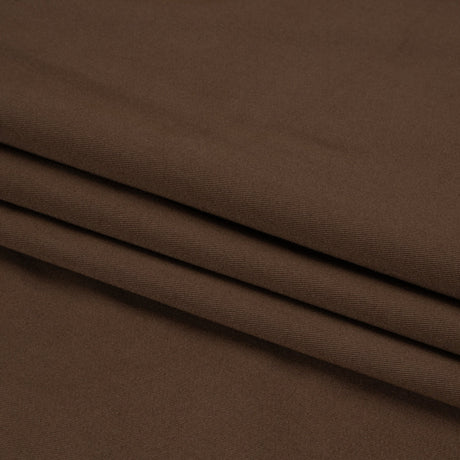 Carbon Brushed Stretch Khaki Twill - Coffee Bean Brown - Averill Collection