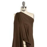 Carbon Brushed Stretch Khaki Twill - Coffee Bean Brown - Averill Collection