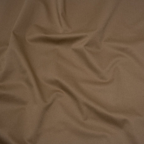 Carbon Brushed Stretch Khaki Twill - Dark Beige - Averill Collection