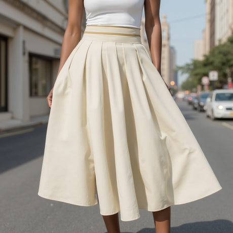 Carbon Brushed Stretch Khaki Twill - White - Averill Collection