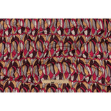 Peach, Eggplant and Magenta Retro Ovals Silk Jersey