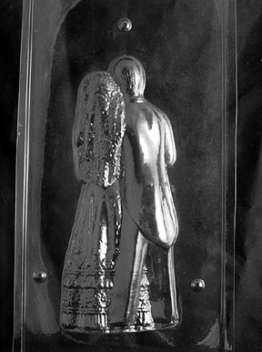 3D Jumbo Bride & Groom Chocolate Mold - Back - LPW301B