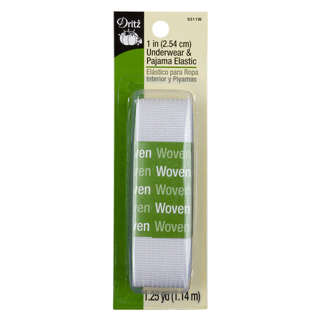Dritz White Underwear and PJ Elastic - 1 in x 1.25 yd