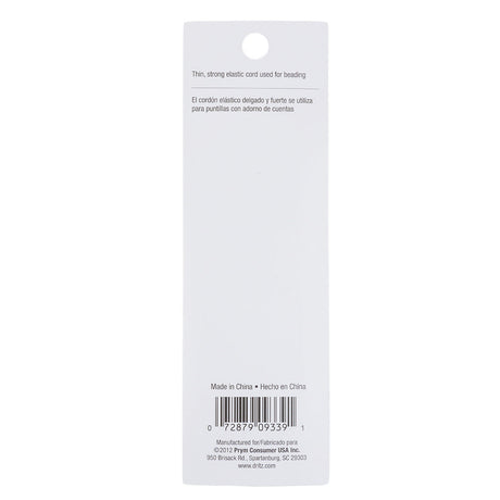 Dritz White Thin Beading Cord Elastic - 3 yd