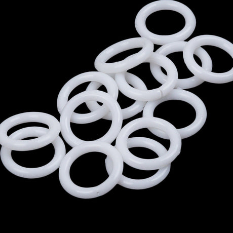 Dritz 14ct White Plastic O-Rings - 0.5"