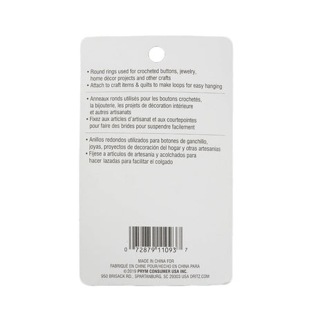 Dritz 14ct White Plastic O-Rings - 1.125"