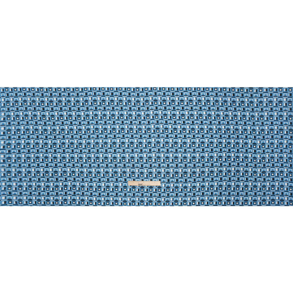 Mood Exclusive Blue Checkerboard Cadence Drapey Viscose Woven