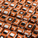 Mood Exclusive Orange Checkerboard Cadence Drapey Viscose Woven