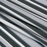 Cotton Poplin Print - Charcoal, Gray and Gray-Blue Stripes - Mood Exclusive Grayscale Stripes