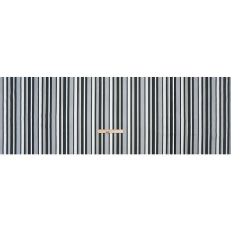 Cotton Poplin Print - Charcoal, Gray and Gray-Blue Stripes - Mood Exclusive Grayscale Stripes