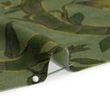 Sustainable Viscose Crepe Print - Green Floral Ogee Lattice - Mood Exclusive Intertwined Vines