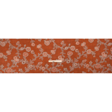 Sustainable Viscose Crepe Print - Beige, Peach and Red Floral - Mood Exclusive Saffron Lawn