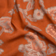 Sustainable Viscose Crepe Print - Beige, Peach and Red Floral - Mood Exclusive Saffron Lawn
