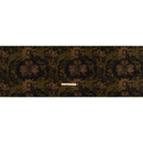 Stretch Polyester Woven Print - Black, Green and Brown Abstract Ikat - Mood Exclusive Brown Sugar Morning