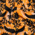Stretch Polyester Woven Print - Yellow Florals on Abstract Ikat - Mood Exclusive Rambling Brambles
