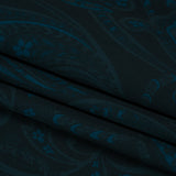 Stretch Polyester Woven Print - Dark Navy Paisley - Mood Exclusive Midnight Flight