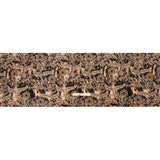 Stretch Polyester Woven Print - Beige Florals on Abstract Ikat - Mood Exclusive Rambling Brambles
