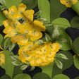 Sustainable Viscose Floral Jacquard Print - Green, Yellow and Black Floral and Abstract - Mood Exclusive Hip Hydrangea