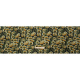 Sustainable Viscose Floral Jacquard Print - Dark Orange, Green and Black Floral - Mood Exclusive Draped in Dawn