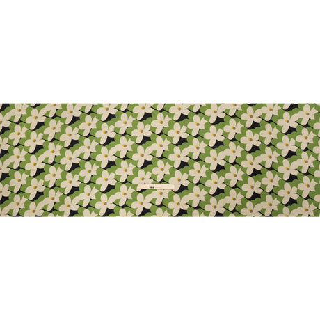 Sustainable Viscose Floral Jacquard Print - Green, White and Black Floral - Mood Exclusive Jonesing for Daisy