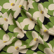 Sustainable Viscose Floral Jacquard Print - Green, White and Black Floral - Mood Exclusive Jonesing for Daisy