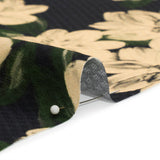 Sustainable Viscose Floral Jacquard Print - Beige and Black Floral - Mood Exclusive Midnight at Giverny