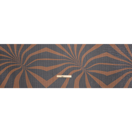 Polyester Chiffon Print with Metallic Pinstripes - Chocolate Brown and Black Abstract - Mood Exclusive Fondue Funhouse